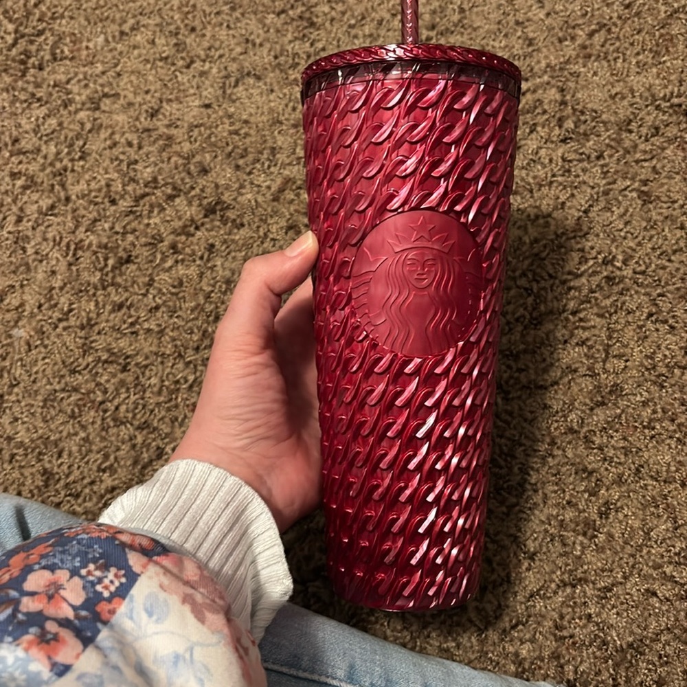 Red Chainlink Starbucks Tumbler